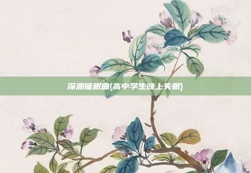 深渊催眠曲(高中学生晚上失眠)