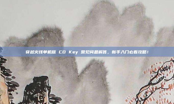 穿越火线单机版 CD Key 常见问题解答，新手入门必看攻略！