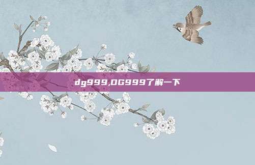 dg999,DG999了解一下