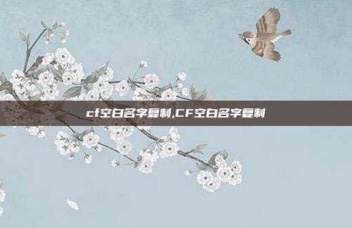 cf空白名字复制,CF空白名字复制