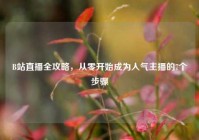 B站直播全攻略，从零开始成为人气主播的7个步骤