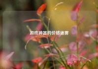 游戏神器的价格迷雾