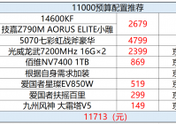 2026年 2月 11000预算装机电脑配置推荐