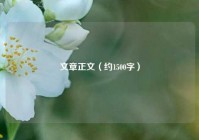文章正文（约1500字）
