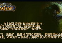 魔兽世界采矿160在哪挖？老玩家教你快速升级采矿技能