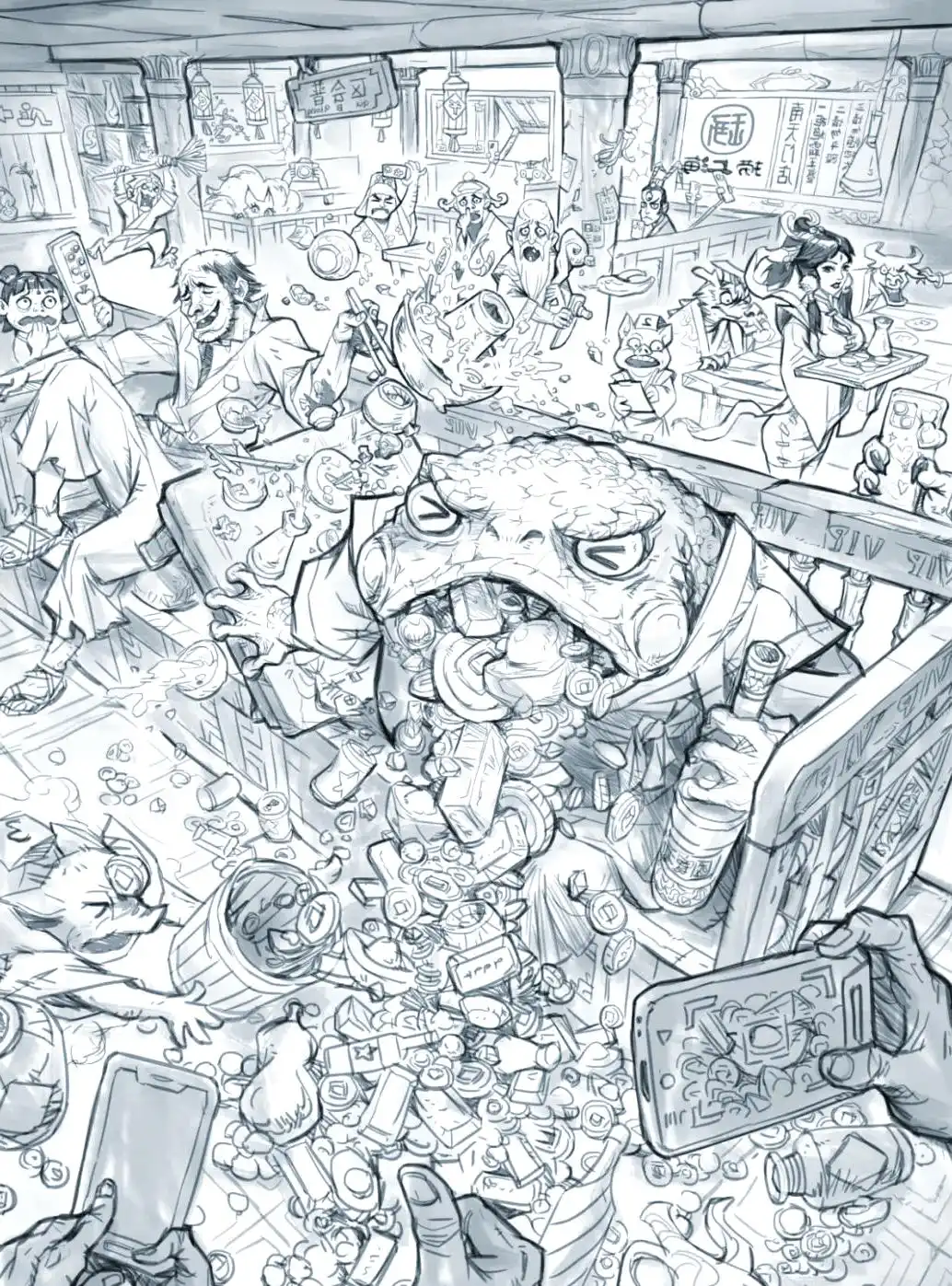 线稿在原画中的重要性_原画创作线稿技巧_游戏原画线稿