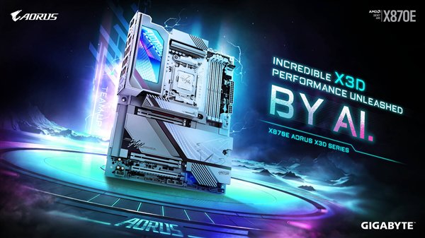 技嘉X870E AORUS X3D主板 DDR5-9000 AI增强_技嘉游戏主板报价_X3D Turbo Mode 2.0 技嘉主板游戏性能优化