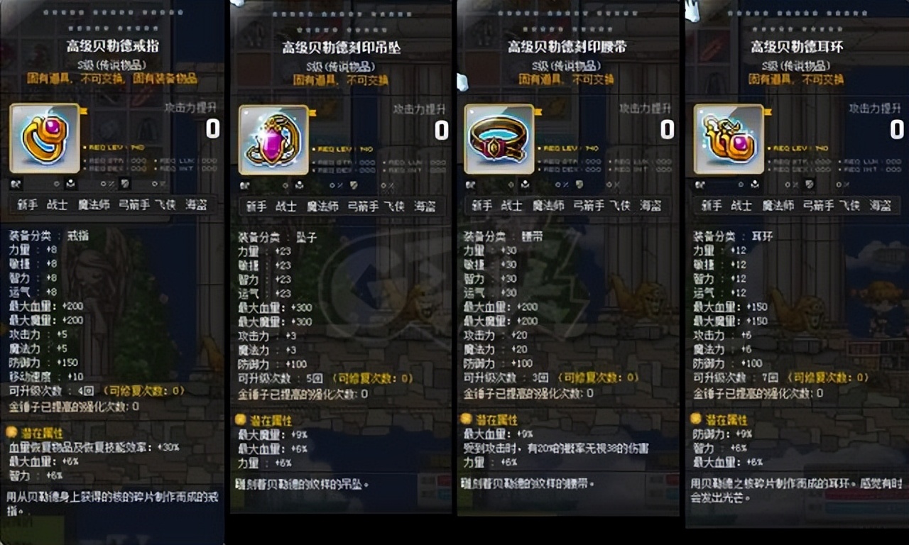 冒险岛常用装备来源_冒险岛装备获取渠道_冒险岛皇家班套装