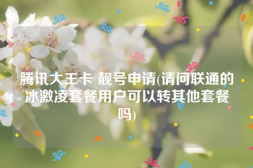 腾讯大王卡 靓号申请(请问联通的冰激凌套餐用户可以转其他套餐吗)