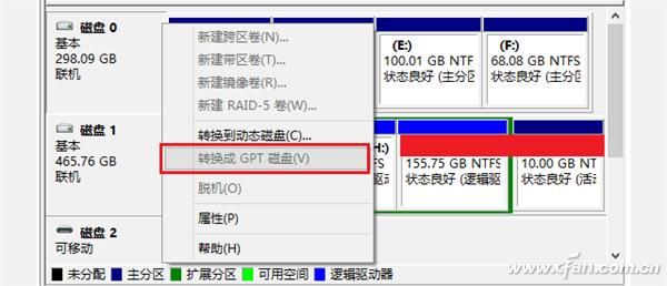 无损 MBR转换为GPT加快启动