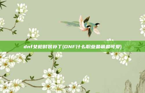 dnf女枪时装补丁(DNF什么职业最萌最可爱)