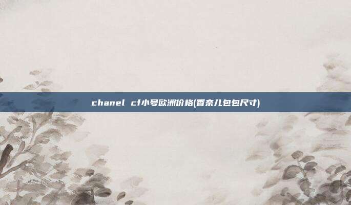 chanel cf小号欧洲价格(香奈儿包包尺寸)