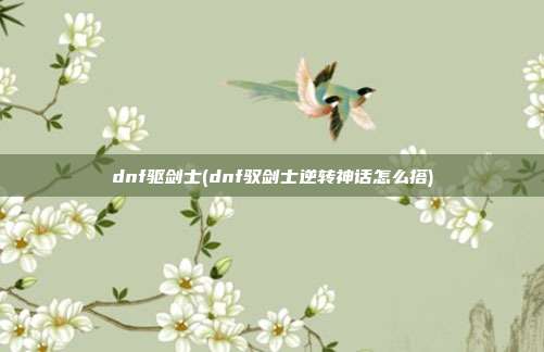 dnf驱剑士(dnf驭剑士逆转神话怎么搭)