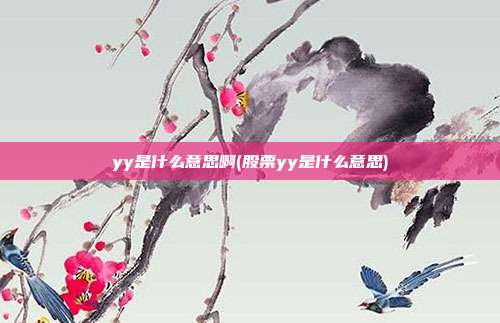 yy是什么意思啊(股票yy是什么意思)