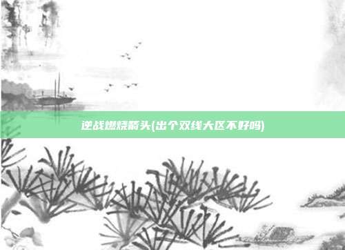 逆战燃烧箭头(出个双线大区不好吗)