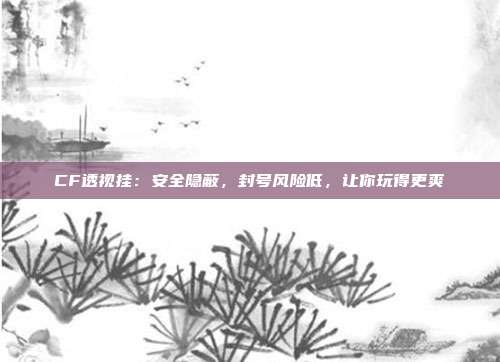 CF透视挂：安全隐蔽，封号风险低，让你玩得更爽