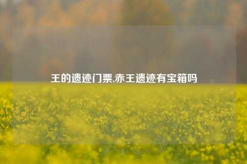 王的遗迹门票,赤王遗迹有宝箱吗