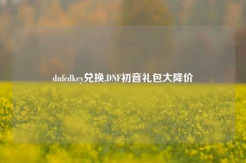 dnfcdkey兑换,DNF初音礼包大降价