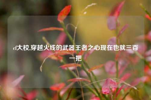 cf大校,穿越火线的武器王者之心现在也就三百一把