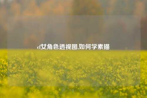 cf女角色透视图,如何学素描