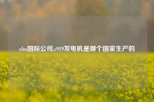 cfm国际公司,c919发电机是哪个国家生产的