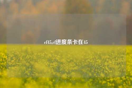 cf45,cf进度条卡在45