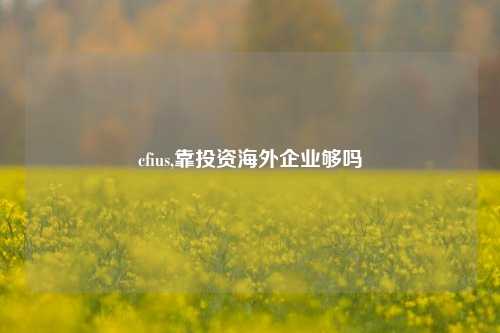 cfius,靠投资海外企业够吗