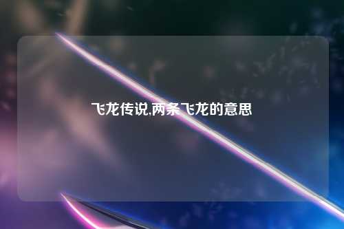 飞龙传说,两条飞龙的意思