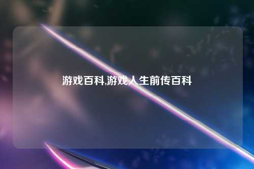 游戏百科,游戏人生前传百科
