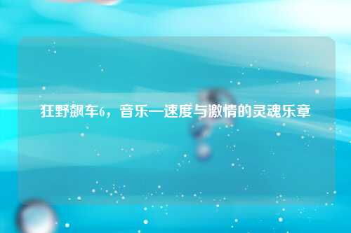 狂野飙车6，音乐—速度与激情的灵魂乐章