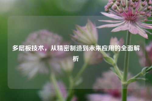 多层板技术，从精密制造到未来应用的全面解析