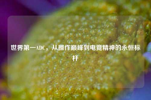 世界第一ADC，从操作巅峰到电竞精神的永恒标杆
