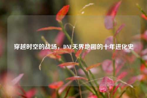 穿越时空的战场，DNF天界地图的十年进化史