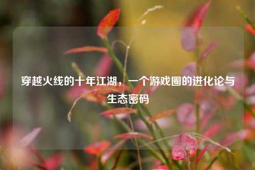 穿越火线的十年江湖，一个游戏圈的进化论与生态密码