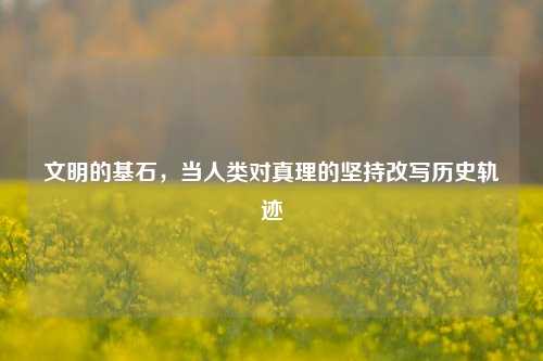 文明的基石，当人类对真理的坚持改写历史轨迹