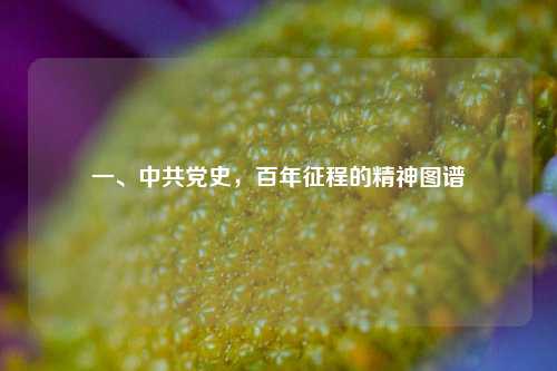 一、中共党史，百年征程的精神图谱