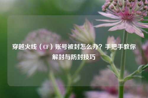 穿越火线（CF）账号被封怎么办？手把手教你解封与防封技巧