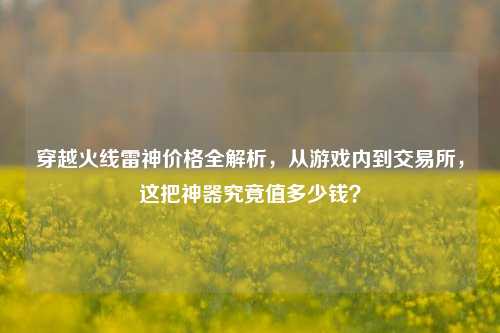 穿越火线雷神价格全解析，从游戏内到交易所，这把神器究竟值多少钱？