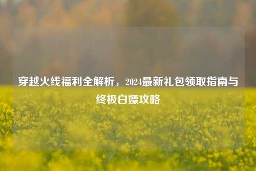 穿越火线福利全解析，2024最新礼包领取指南与终极白嫖攻略