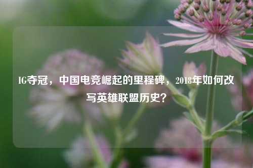 IG夺冠，中国电竞崛起的里程碑，2018年如何改写英雄联盟历史？