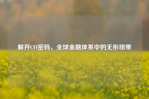 解开CFI密码，全球金融体系中的无形纽带