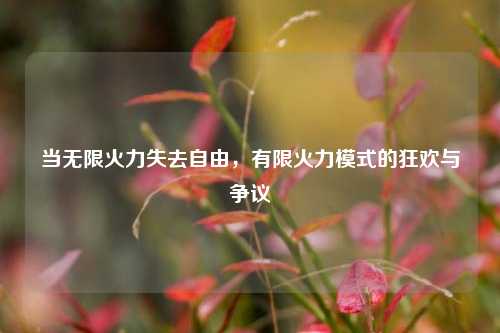 当无限火力失去自由，有限火力模式的狂欢与争议